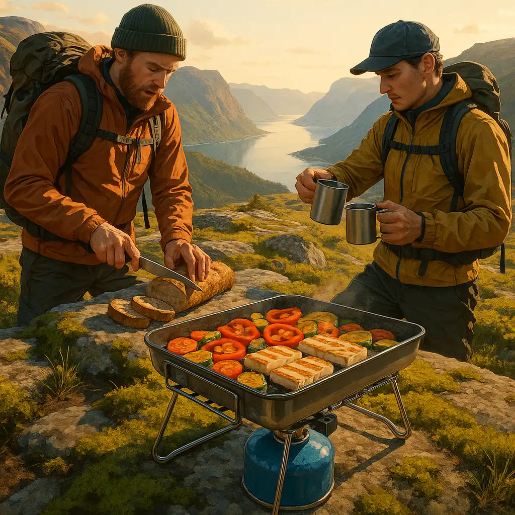 Let og lækker mad på stien med bærbar gasgrill